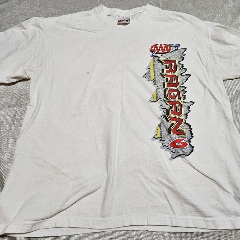 Vintage Chase Authentic NASCAR David Ragan T Shirt #6 AAA Roush Racing Size‎ L